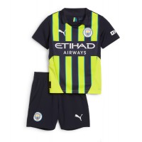 Camiseta Manchester City Visitante Equipación para niños 2024-25 manga corta (+ pantalones cortos)